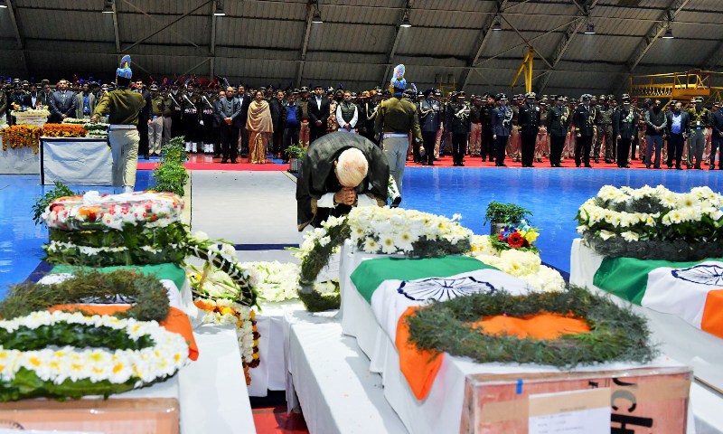 PM Modi pays tribute to slain CRPF soldiers