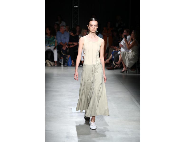 Models walk the ramp for designer Marco Rambaldi at Milan Fashion Week