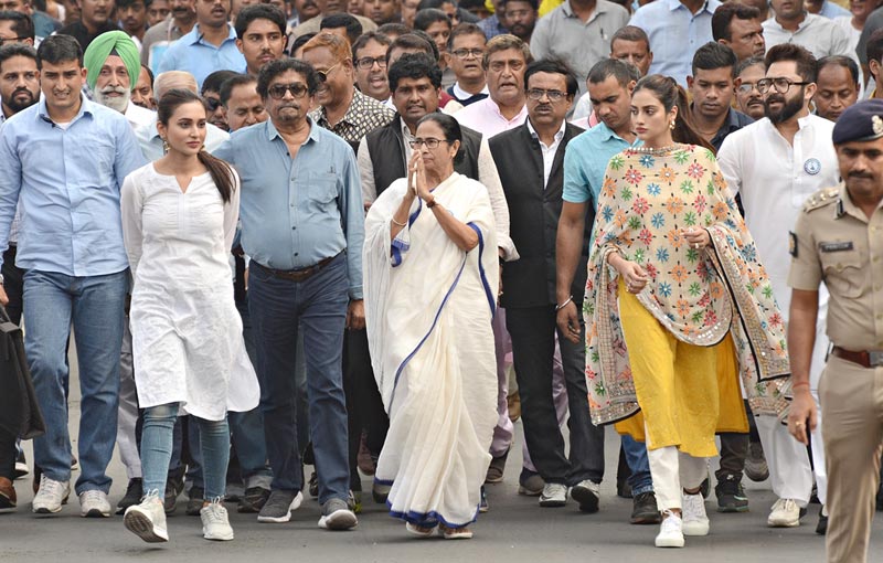 Kolkata: Mamata Banerjee participates in another protest march against CAA