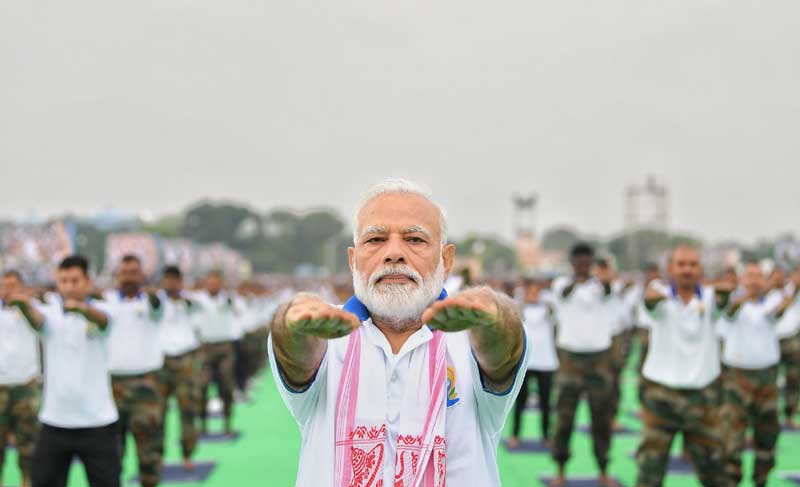 Modi leads International Yoga Day as ministers join him in performing yoga