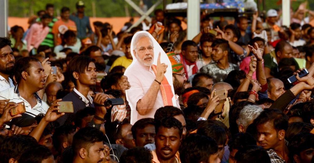 PM Narendra Modi addresses rally at brigade in Kolkata