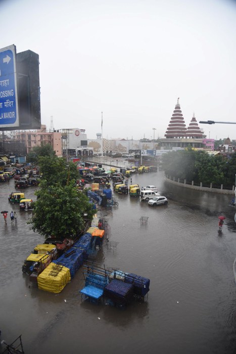 Heavy monsoon rain in Patna