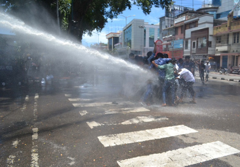 Youth Congress workers’ protest in Thiruvananthapuram