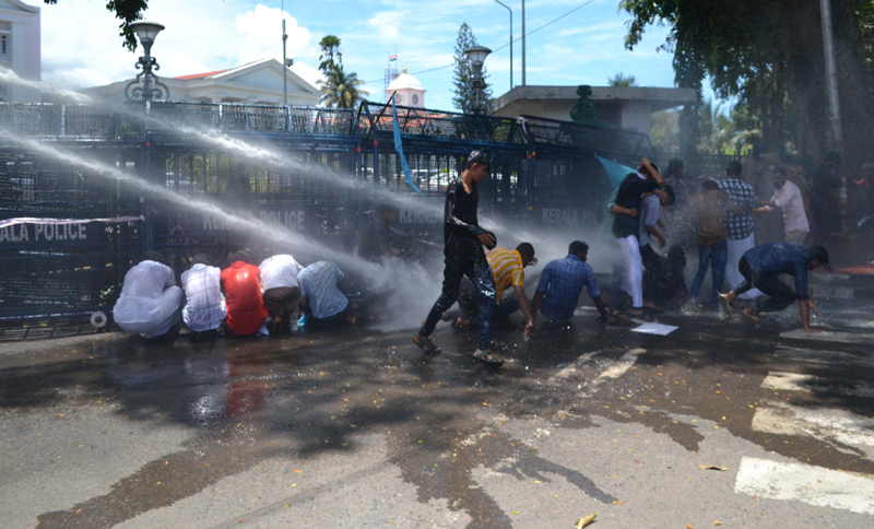 Youth Congress workers’ protest in Thiruvananthapuram