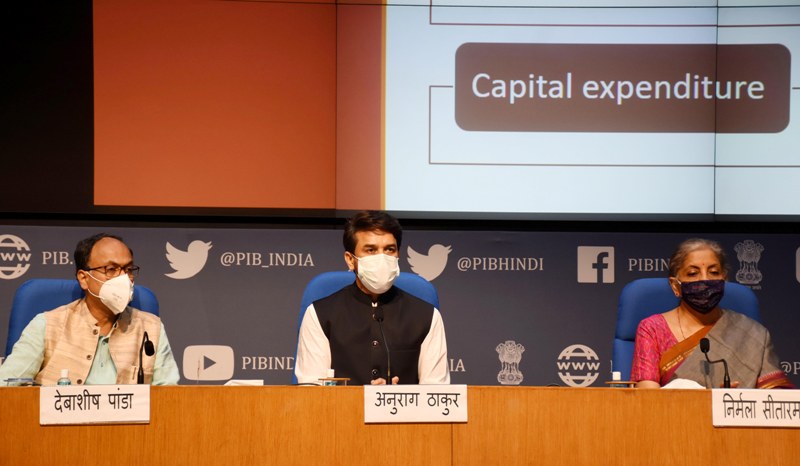 Finance Minister Nirmala Sitharaman addresses press conference