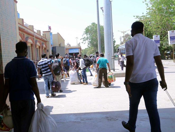 BPL ration card holders wait to receive free ration amid lockdown