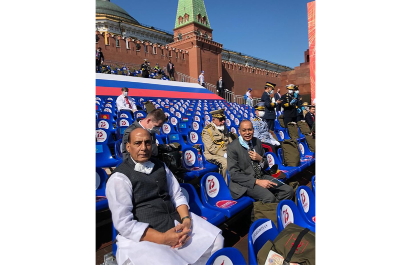 Rajnath Singh pays tribute to Soviet victory in WWII in Moscow