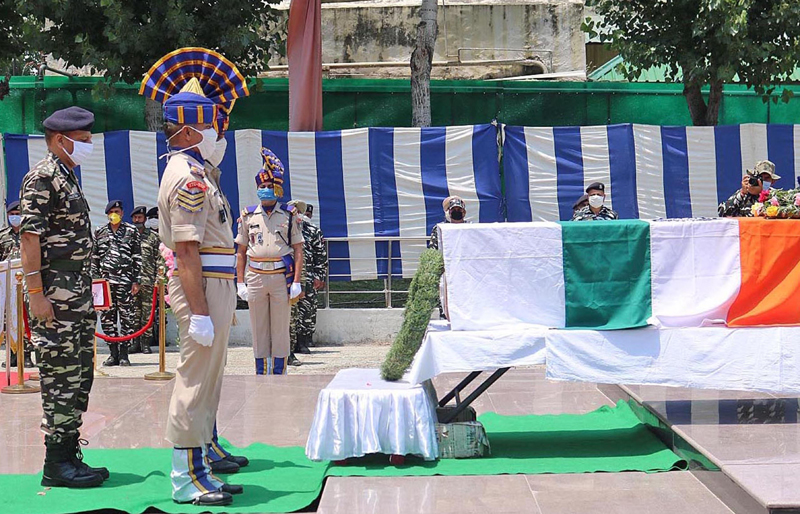 Senior security officials pay homage to CRPF jawan