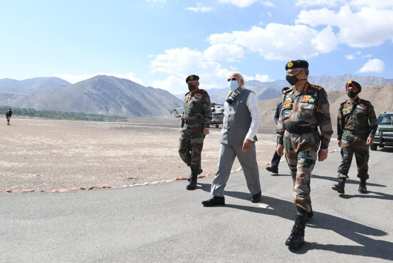 PM Modi visits Leh weeks after India-China clash in Galwan