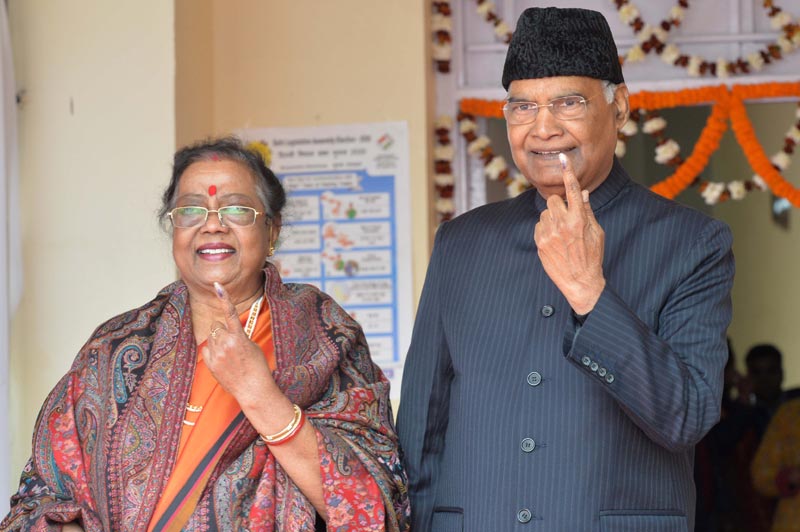 President Kovind casts his vote in Delhi elections