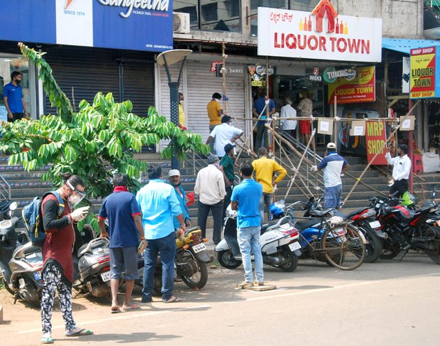 Liquor shops opened in Belagavi