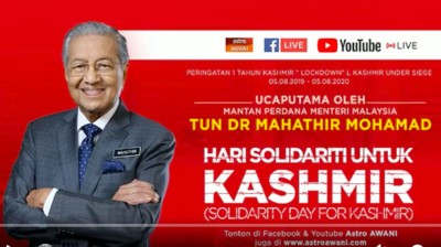 Twitter users slam Mahathir Mohamad over Kashmir remark