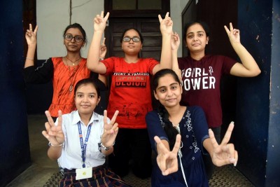Students celebrate CBSE results