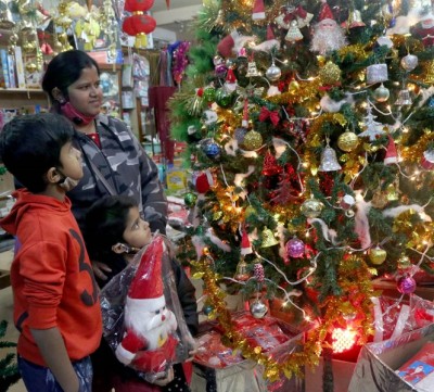 Belagavi: Church illuminated on the eve of Christmas