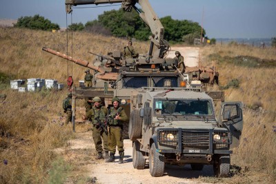 Israeli Army forces stationed in Golan Heights