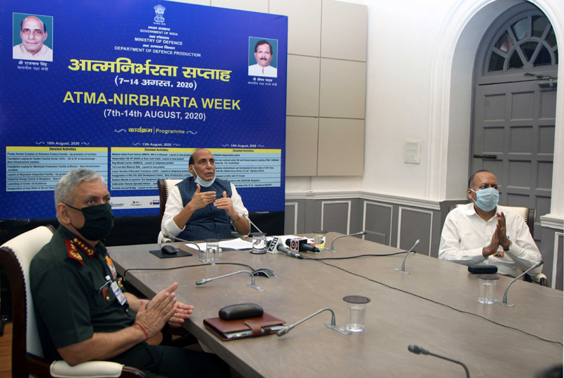 Rajnath Singh launches products developed by Defence Public Sector Undertakings and Ordinance Factory Board