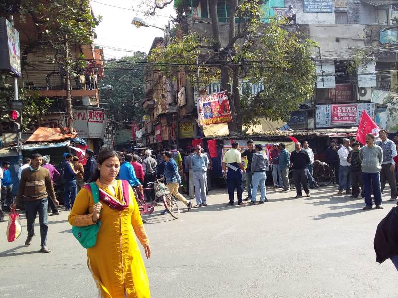 Trade Union call for shutdown- Bharat Bandh-  hits life in India