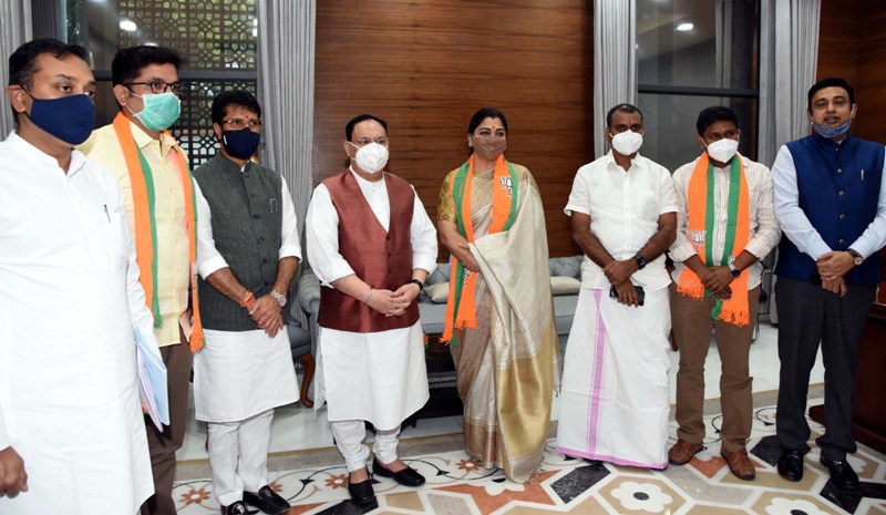 Tamil politician Khushbu Sundar joins BJP after quitting Congress