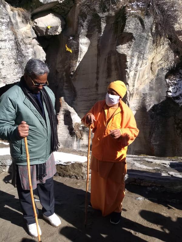 UP Chief Minister Yogi Adityanath today visited Badrinath shrine and Mana village.