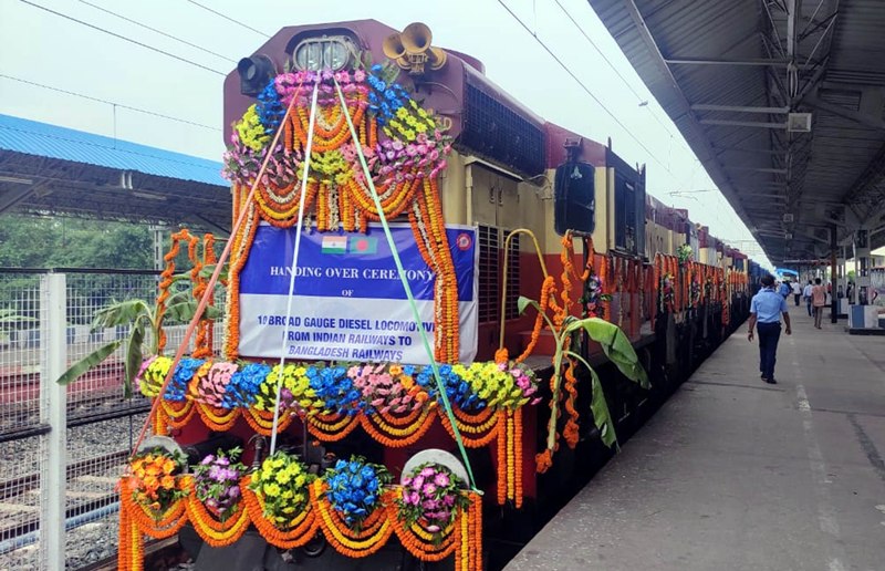 Broad Gauge Diesel Locomotives parked at Loco Works