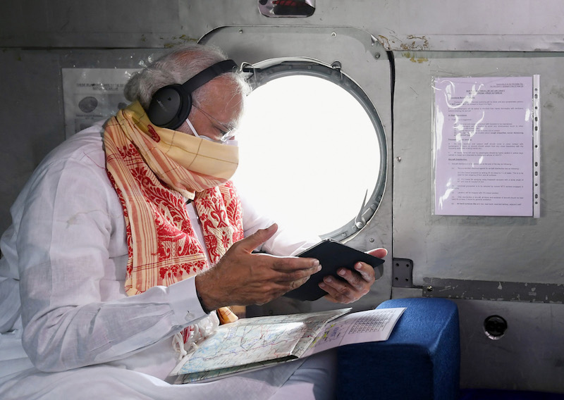 PM Modi surveys Cyclone Amphan impact with West Bengal CM Mamata Banerjee 
