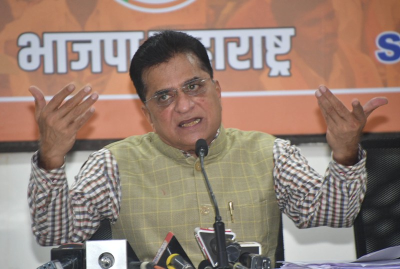 Kirit Somaiya addresses press conference