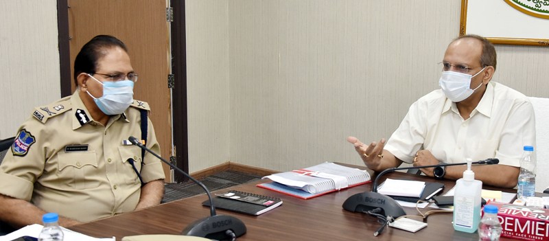 Telangana Chief Secretary holds meeting to review progress of a construction work