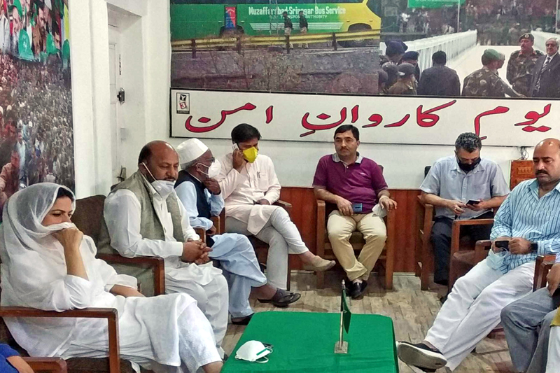 PDP leaders at a meeting in Kashmir