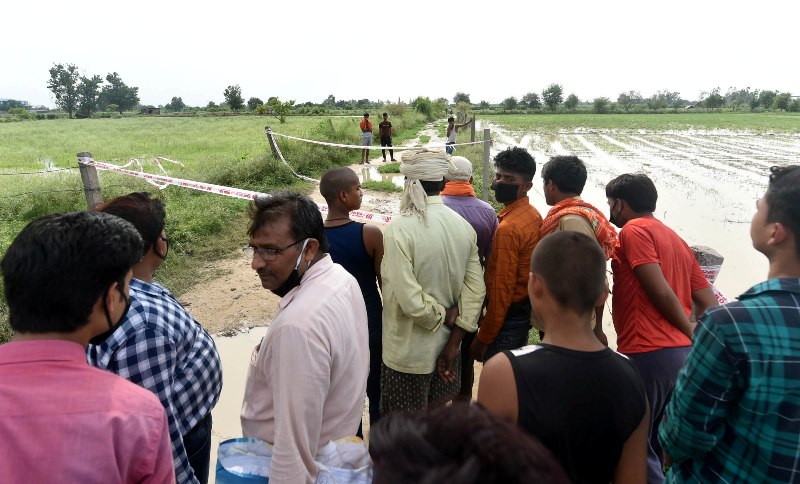 People gather at Vikas Dubey's encounter spot in Kanpur