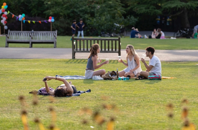 London: People enjoy leisure time at Regents Park