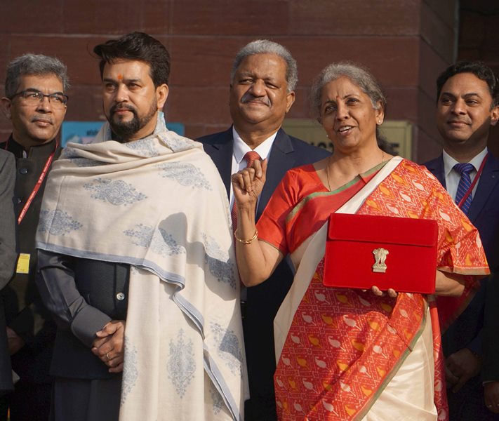 Nirmala Sitharaman in Parliament to present Union Budget 2021
