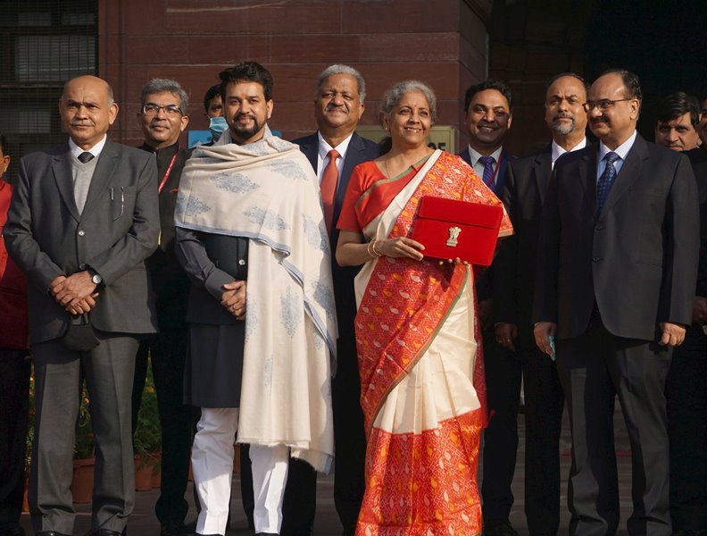 Nirmala Sitharaman in Parliament to present Union Budget 2021