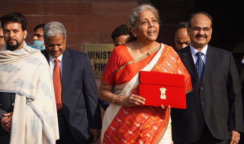 Nirmala Sitharaman in Parliament to present Union Budget 2021
