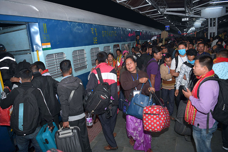 IPFT supporters in Tripura gather at Agartala station