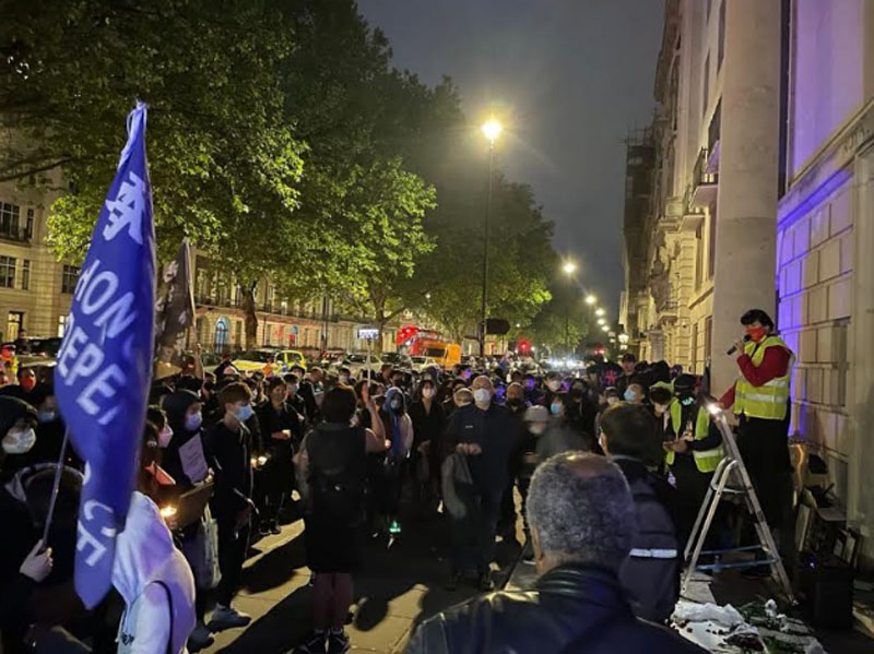 Remembering Tiananmen: Vigil held outside Chinese Embassy in London