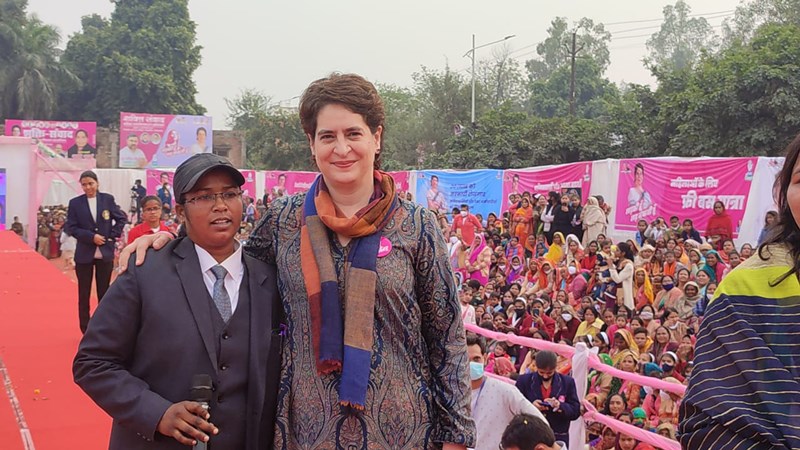 Priyanka Gandhi Vadra visits Firozabad in poll-bound UP