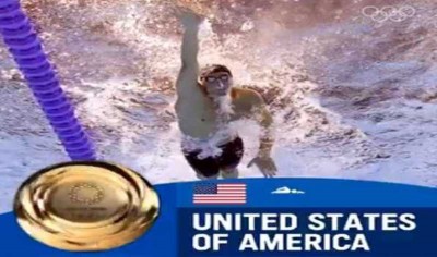 US men’s swimming team wins 4x100m Medley Relay, setting world record
