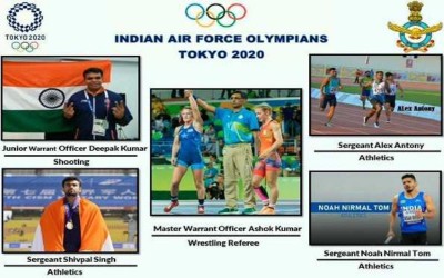 Five air warriors to represent India in Tokyo Olympics: IAF