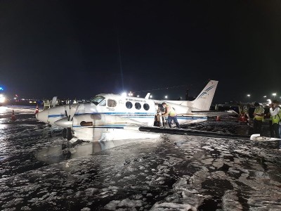 Air ambulance carrying Covid patient makes belly landing at Mumbai airport after losing wheel