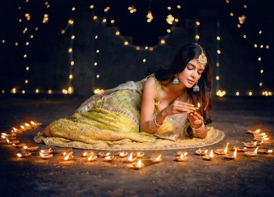 Tollywood actress Madhumita Sarcar wishes people on Diwali