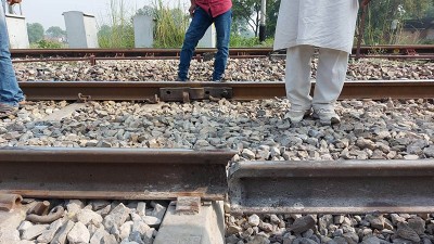 Goods train derails in UP's Shri Krishnanagar