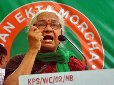 Medha Parkar addresses Kisan Panchayat in Kolkata