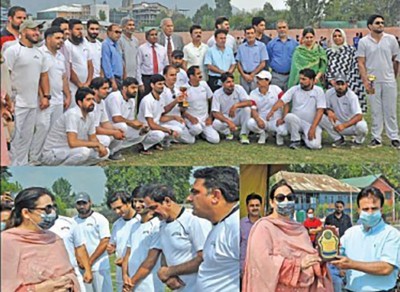 SP College beats Amar Singh College in a friendly cricket match in Srinagar