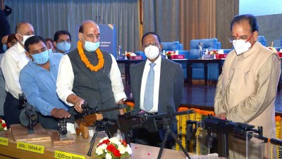 Rajnath Singh performs rituals of weapons to dedicate seven new defence companies to nation