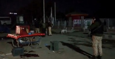 J&K Police inspect spot at Srinagar's Eidgah area where militants shot dead vendor