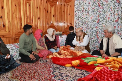 Amit Shah's Mission Kashmir begins with visit to slain cop’s family