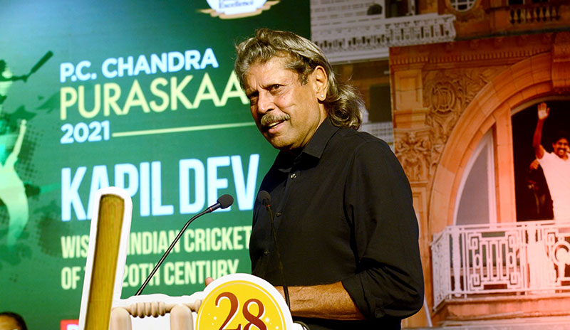 P.C. Chandra Group felicitates Kapil Dev in Kolkata