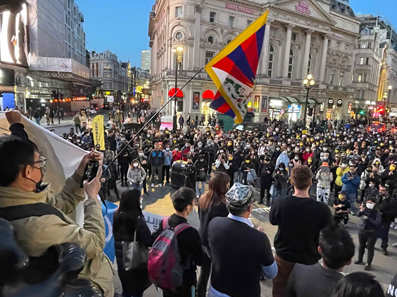 Protests against Chinese Communist Party in London