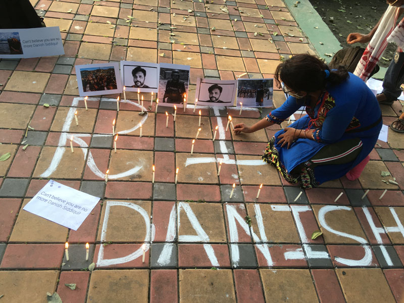 Photojournalists in Kolkata remember lensman Danish Siddiqui killed in Afghanistan conflict
