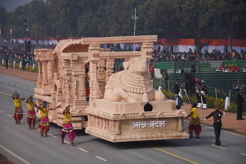 Republic Day dress rehearsal: Tableaus representing various Indian states rolling down on Delhi's Rajpath